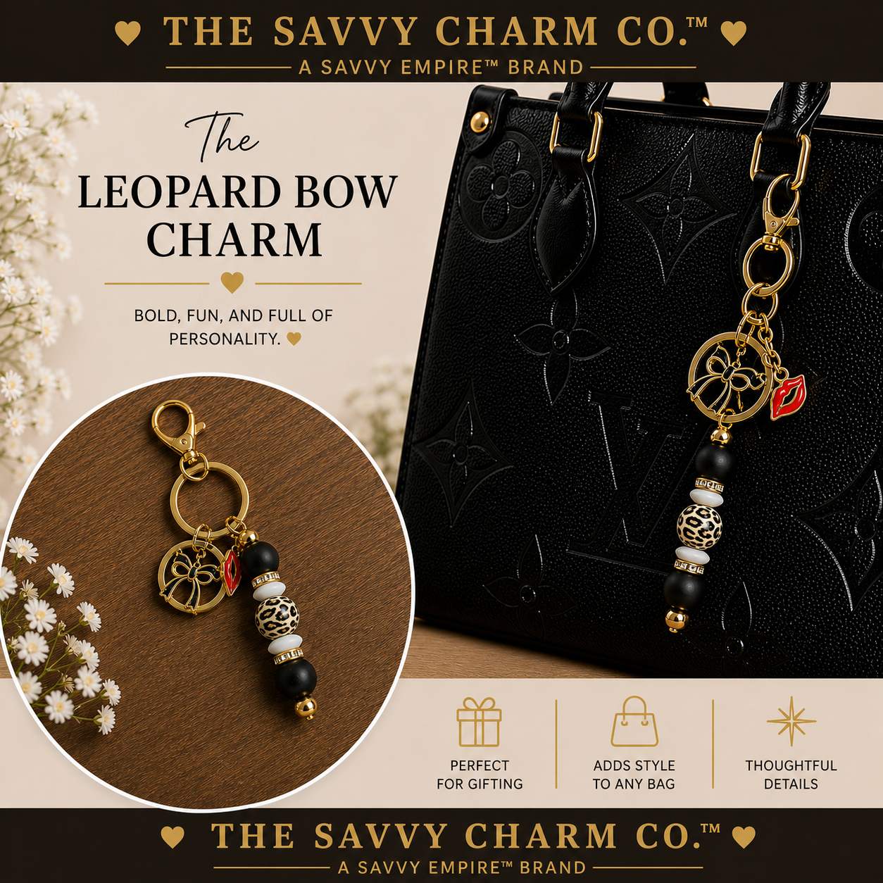 The Leopard Bow Charm